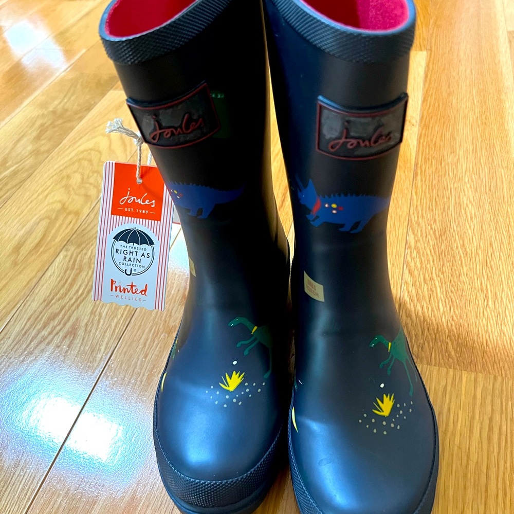Joules rain boots big boys size 4